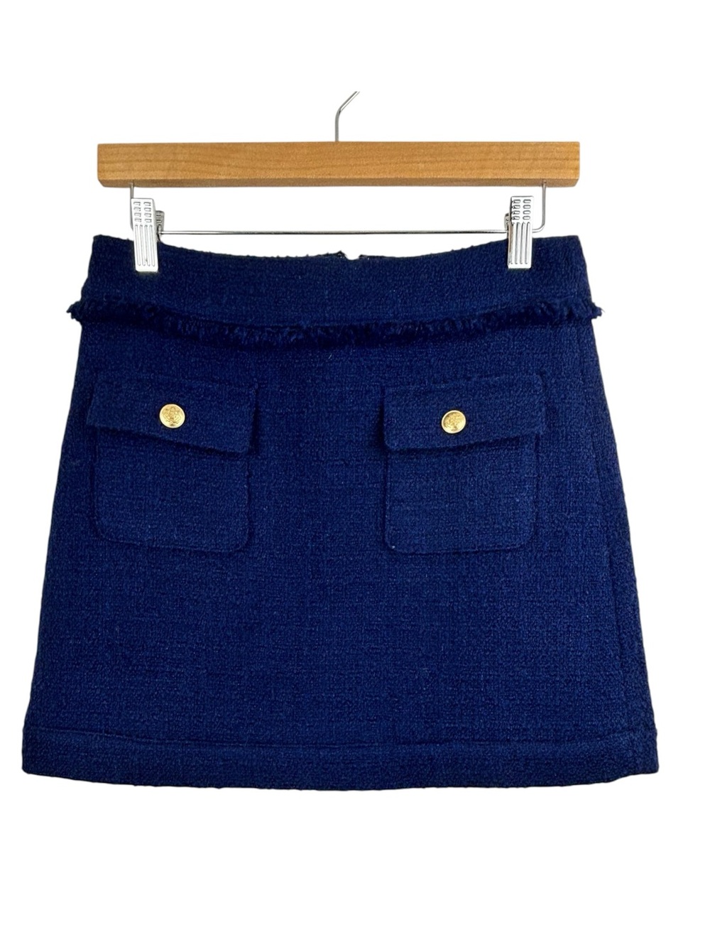 Women's Navy A-Line Mini Skirt - Classic Navy - Picture 2 of 10